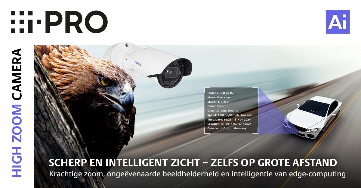 Maak kennis met de nieuwe high-zoom bulletcamera's van i-PRO voor krachtige zoom, ongeëvenaarde beeldhelderheid en intelligentie van edge-computing